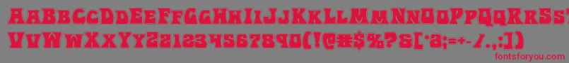 Hippocketacad Font – Red Fonts on Gray Background