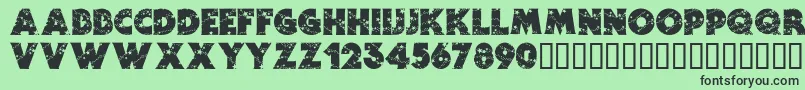 Stars Font – Black Fonts on Green Background