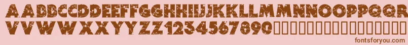 Stars Font – Brown Fonts on Pink Background