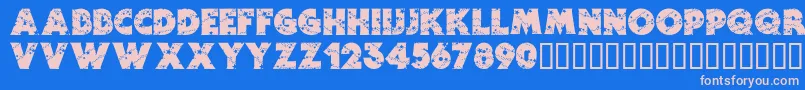 Stars Font – Pink Fonts on Blue Background