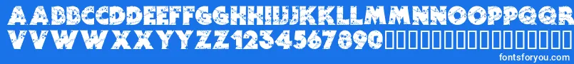 Stars Font – White Fonts on Blue Background