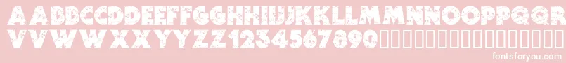 Stars Font – White Fonts on Pink Background