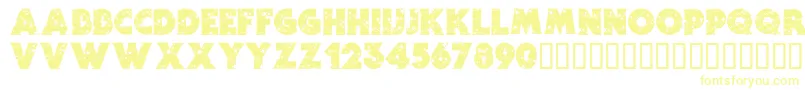 Stars Font – Yellow Fonts on White Background