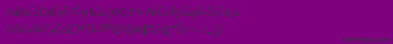Naomi-Schriftart – Schwarze Schriften auf violettem Hintergrund