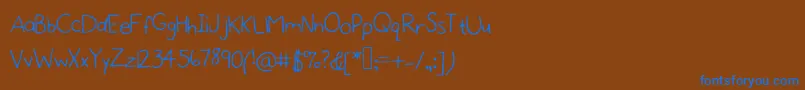 Naomi Font – Blue Fonts on Brown Background
