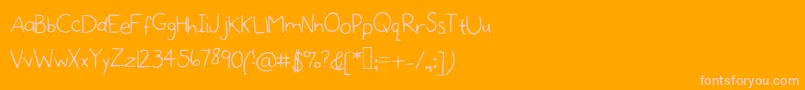 Naomi Font – Pink Fonts on Orange Background