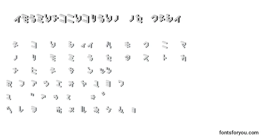Шрифт DemoncubicblockNkpShade – алфавит, цифры, специальные символы
