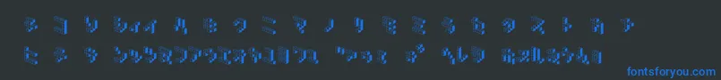 DemoncubicblockNkpShade Font – Blue Fonts on Black Background