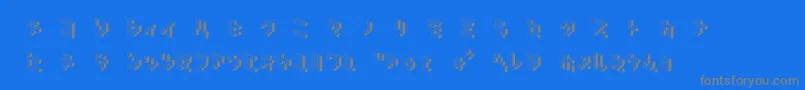 DemoncubicblockNkpShade Font – Gray Fonts on Blue Background