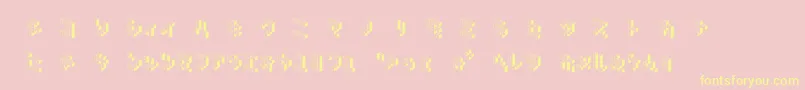 DemoncubicblockNkpShade Font – Yellow Fonts on Pink Background