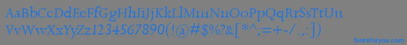 Littlerock Font – Blue Fonts on Gray Background