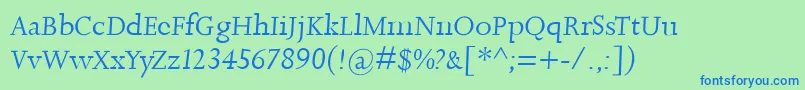 Littlerock Font – Blue Fonts on Green Background