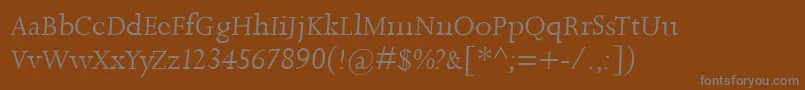 Littlerock Font – Gray Fonts on Brown Background