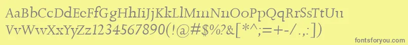 Littlerock Font – Gray Fonts on Yellow Background