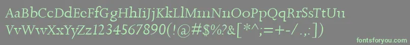 Littlerock Font – Green Fonts on Gray Background