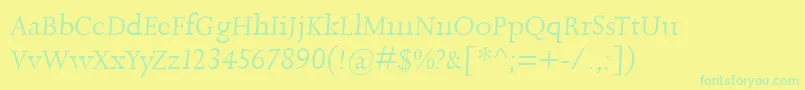 Littlerock Font – Green Fonts on Yellow Background