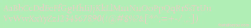 Fonte Littlerock – fontes rosa em um fundo verde