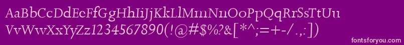 Littlerock Font – Pink Fonts on Purple Background