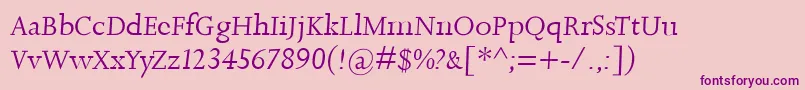 Littlerock Font – Purple Fonts on Pink Background