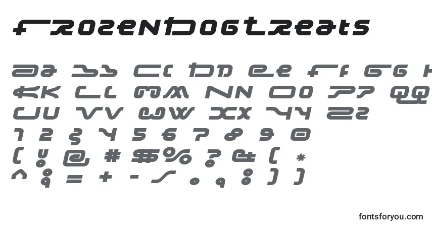 Czcionka FrozenDogTreats – alfabet, cyfry, specjalne znaki