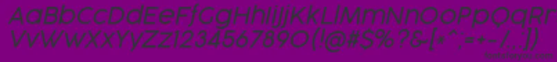 CocogooseProLightItalicTrial Font – Black Fonts on Purple Background