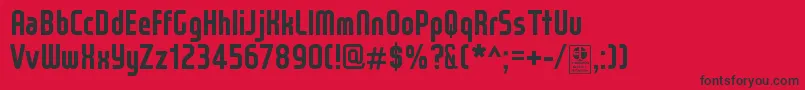 WoxModelistBoldDemo Font – Black Fonts on Red Background