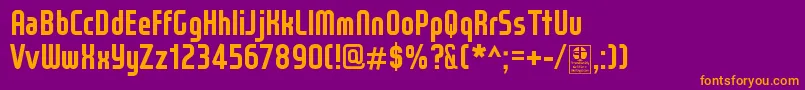 WoxModelistBoldDemo Font – Orange Fonts on Purple Background