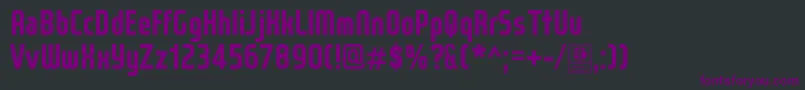 フォントWoxModelistBoldDemo – 黒い背景に紫のフォント