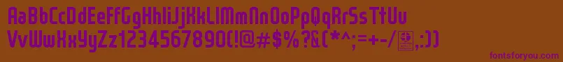 WoxModelistBoldDemo Font – Purple Fonts on Brown Background