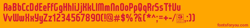 WoxModelistBoldDemo Font – Red Fonts on Orange Background