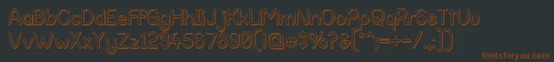 Fonte AlphaRomanieOutlineG98 – fontes marrons em um fundo preto