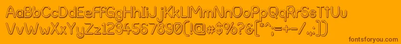 Шрифт AlphaRomanieOutlineG98 – коричневые шрифты на оранжевом фоне