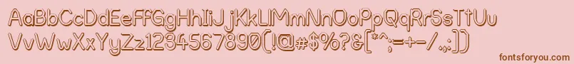 Police AlphaRomanieOutlineG98 – polices brunes sur fond rose