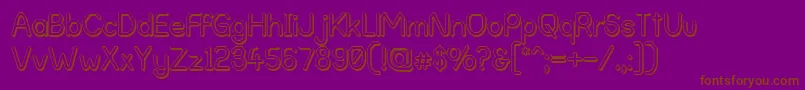 AlphaRomanieOutlineG98 Font – Brown Fonts on Purple Background