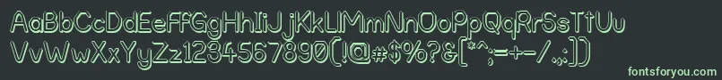 Шрифт AlphaRomanieOutlineG98 – зелёные шрифты на чёрном фоне