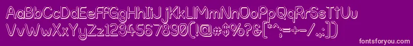AlphaRomanieOutlineG98 Font – Pink Fonts on Purple Background