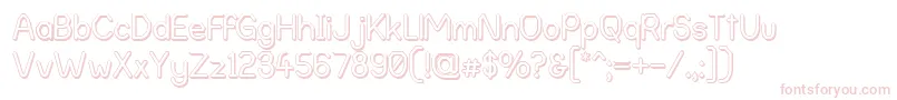 AlphaRomanieOutlineG98 Font – Pink Fonts on White Background