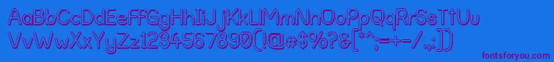 AlphaRomanieOutlineG98 Font – Purple Fonts on Blue Background