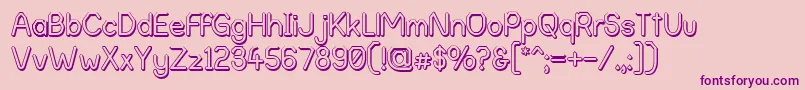 AlphaRomanieOutlineG98 Font – Purple Fonts on Pink Background