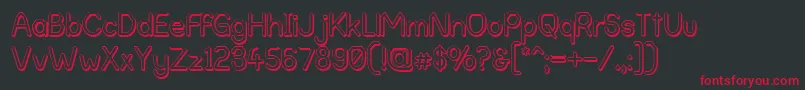AlphaRomanieOutlineG98 Font – Red Fonts on Black Background