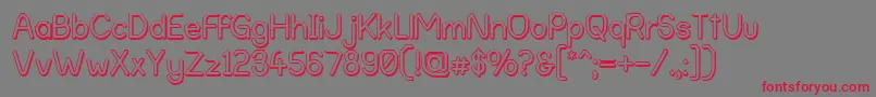 AlphaRomanieOutlineG98-Schriftart – Rote Schriften auf grauem Hintergrund