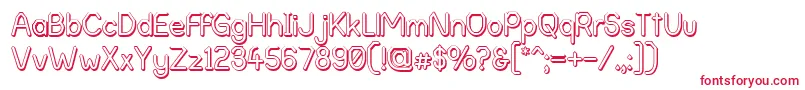 AlphaRomanieOutlineG98-Schriftart – Rote Schriften