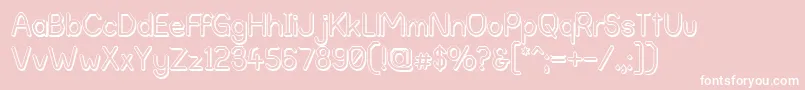 AlphaRomanieOutlineG98 Font – White Fonts on Pink Background