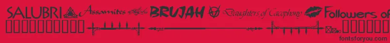 fuente WwvampireDingbats – Fuentes Negras Sobre Fondo Rojo