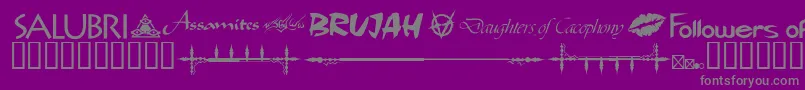 WwvampireDingbats Font – Gray Fonts on Purple Background