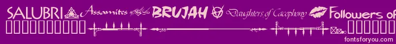 More about WwvampireDingbats Font WwvampireDingbats Font – Pink Fonts on Purple Background