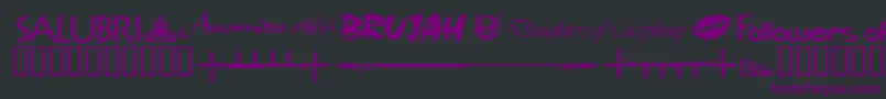 WwvampireDingbats Font – Purple Fonts on Black Background