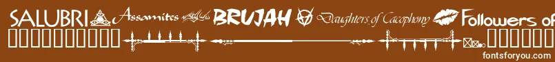 WwvampireDingbats Font – White Fonts on Brown Background