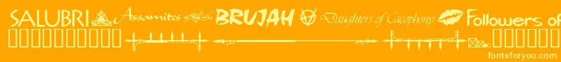 Más sobre la fuente WwvampireDingbats fuente WwvampireDingbats – Fuentes Amarillas Sobre Fondo Naranja
