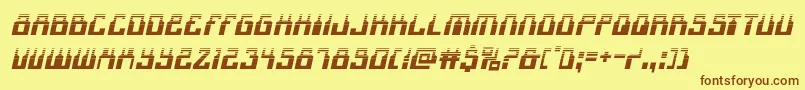 1968odysseyhalfital Font – Brown Fonts on Yellow Background